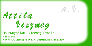 attila viszmeg business card